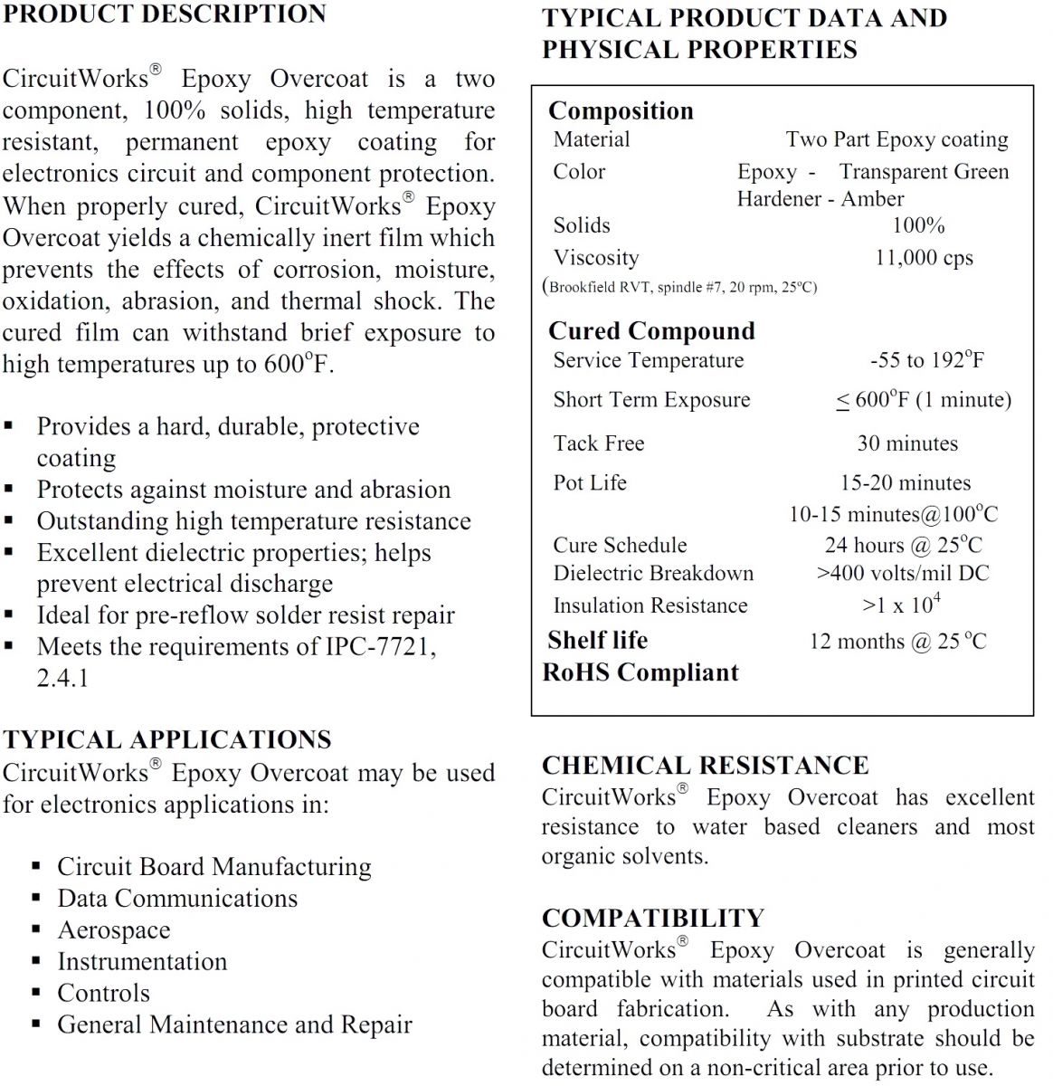 דבק אפוקסי לרכיבי אלקטרוניקה CHEMTRONIKS CW2500 TEXT